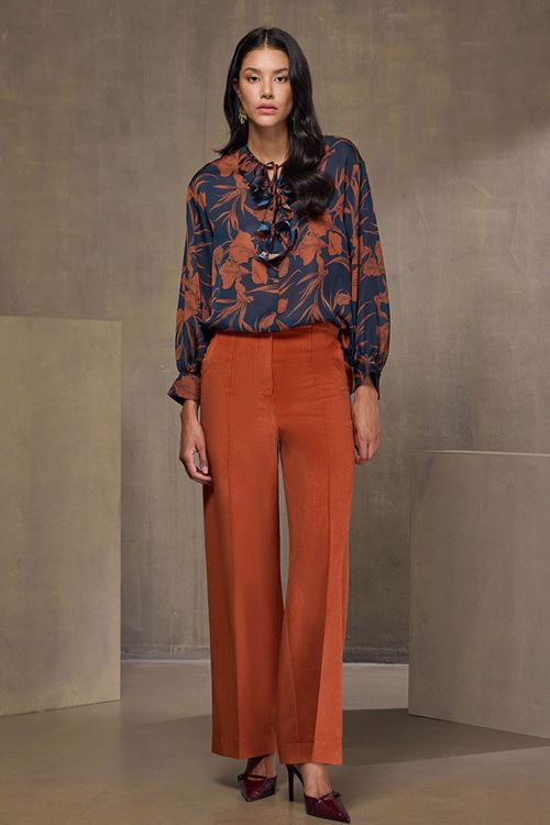 Nervürlü Kadife Pantolon Kiremit