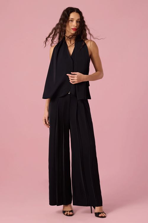 Şal Yaka Yelek Siyah