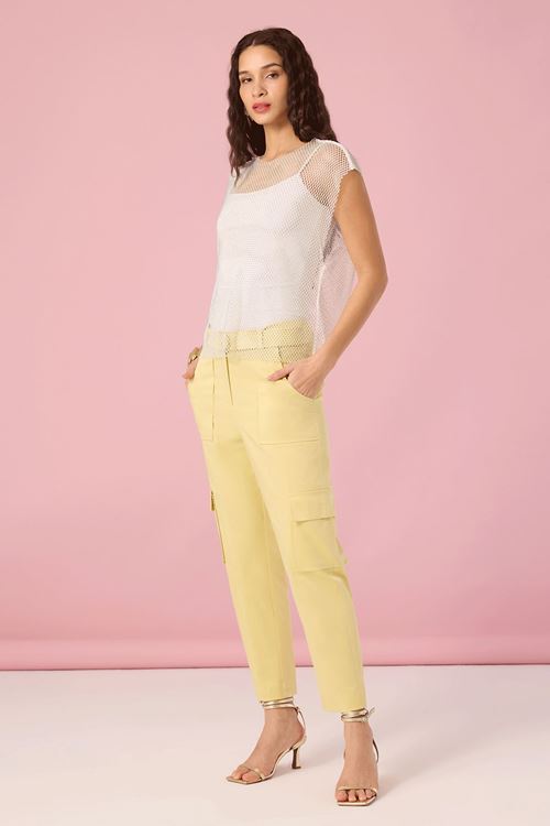 Kargo Cepli Pantolon Sarı