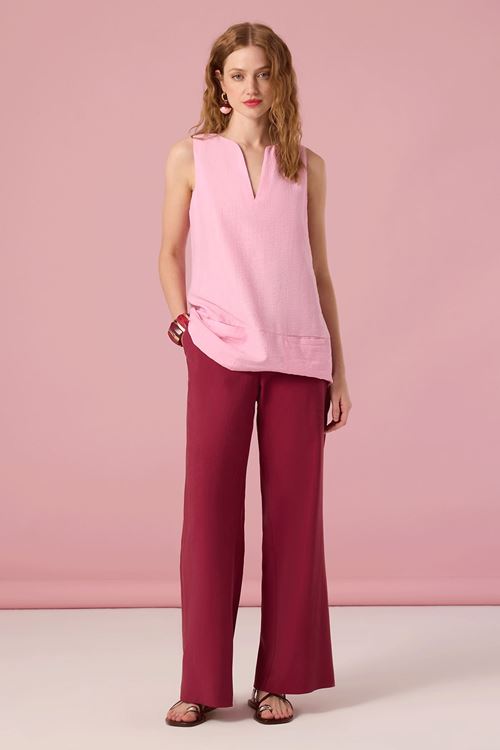 Mini Cepli Kırinkıl Bluz Pembe