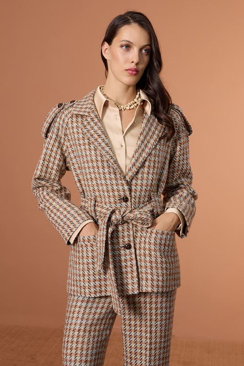 Tivit Kuşaklı Ceket Multi