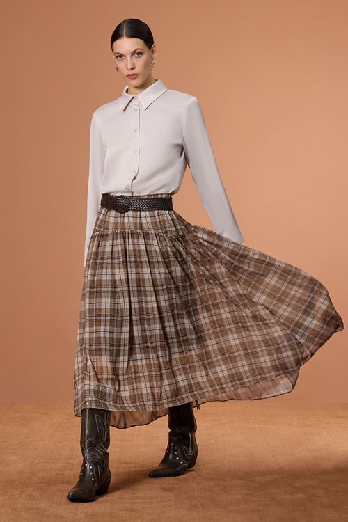 Ekose Şifon Etek Multi