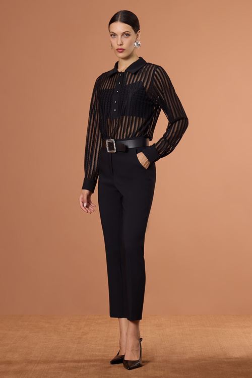 Slim Fit Pantolon Siyah