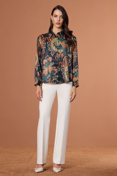 Şal Desenli Gömlek Multi