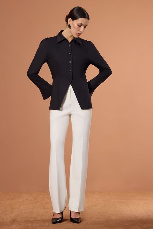 Fit Poplin Gömlek Siyah