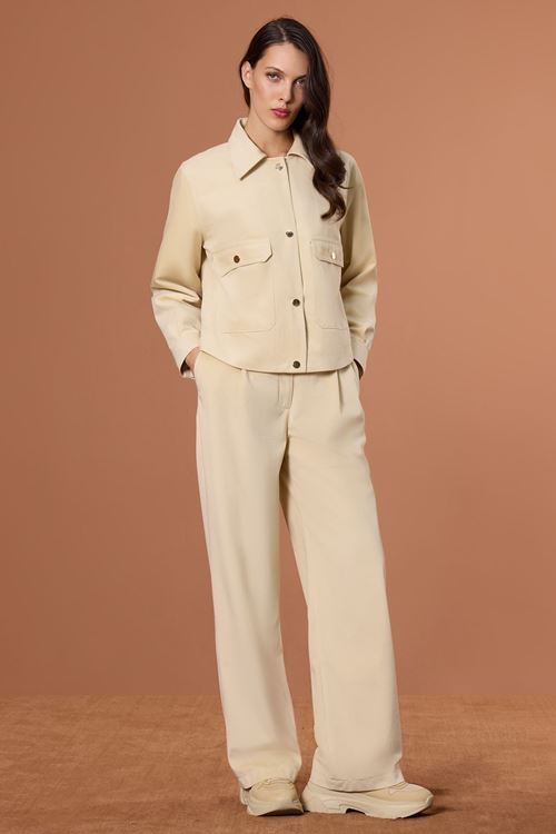 Kadife Pantolon Krem