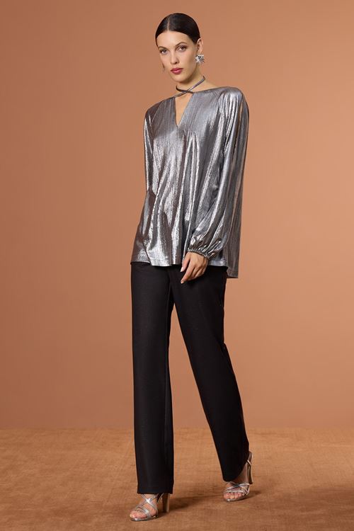 Boyundan Bağlamalı Bluz Antrasit