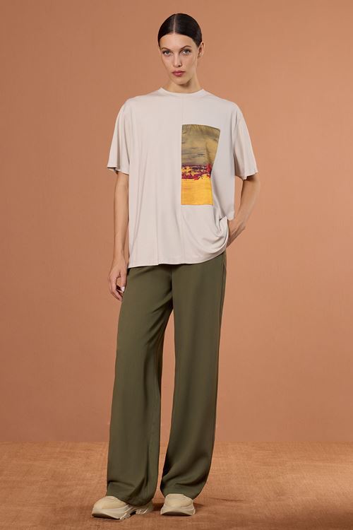 Baskılı T-Shirt Taş