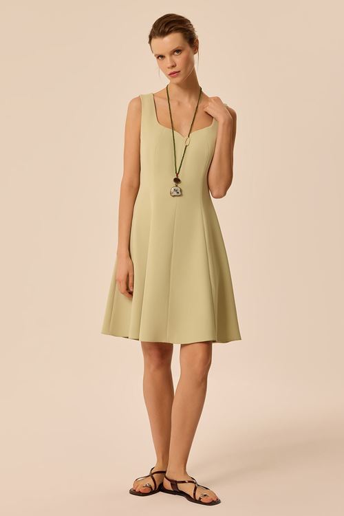 Kuplu Midi Elbise Mint