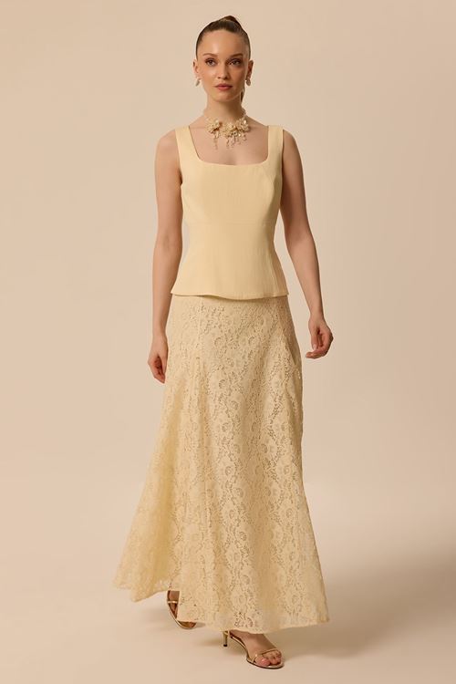 Dantel Etek Sarı