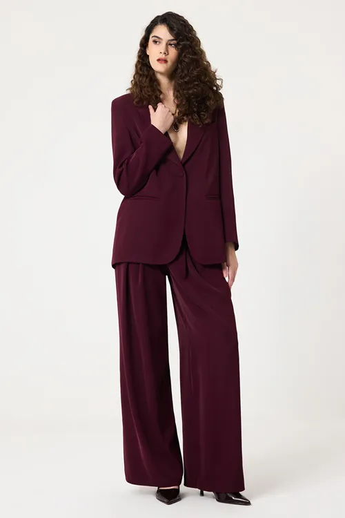 Fileto Cepli Blazer Ceket Bordo