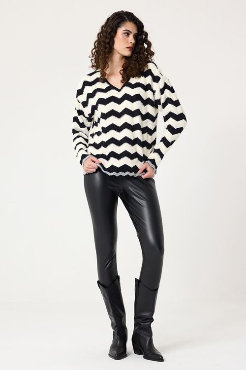 Slim Fit Deri Tayt Siyah