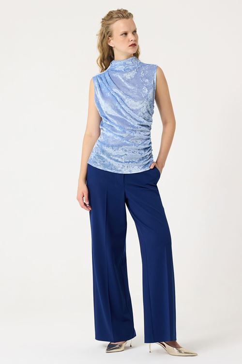 Wide Leg Pantolon Saks