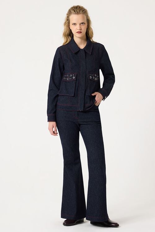 Körük Cepli Denim Mont Lacivert