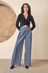 Desenli Pantolon Saks