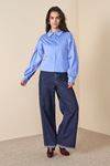 Geniş Paça Denim Pantolon Lacivert