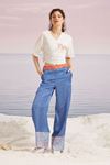 ColorBlock Desenli Pantolon Mavi