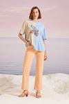 ColorBlock T-Shirt Pastel Mavi