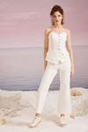Slim Fit Kuplu Büstiyer Beyaz
