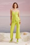 Slim Fit Kuplu Büstiyer Fıstık Yeşili