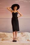 Slim Fit Kuplu Elbise Siyah