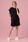 Örme T-Shirt Siyah