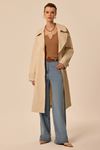 Biye Geçişli Trençkot Bej