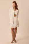 Blazer Krep Ceket Beyaz