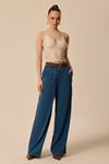 Wide Leg Denim Pantolon Lacivert