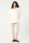 Slim Fit Deri Tayt Bej