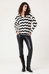 Slim Fit Deri Tayt Siyah