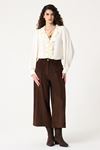 Culotte Süet Pantolon Kahverengi
